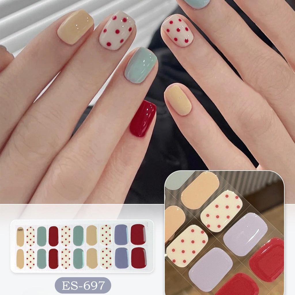 Semicured UV gel nail sticker kit ES-697