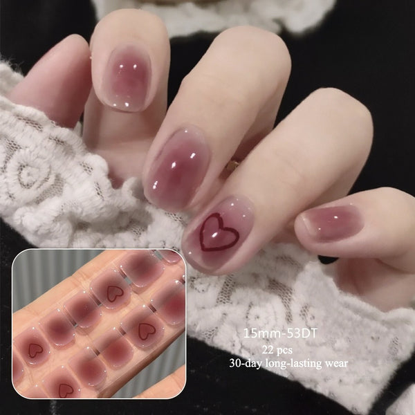 Semi-cured gel uv strips short nails