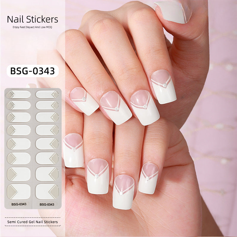 Semicured UV gel nail sticker kit BSG-0343