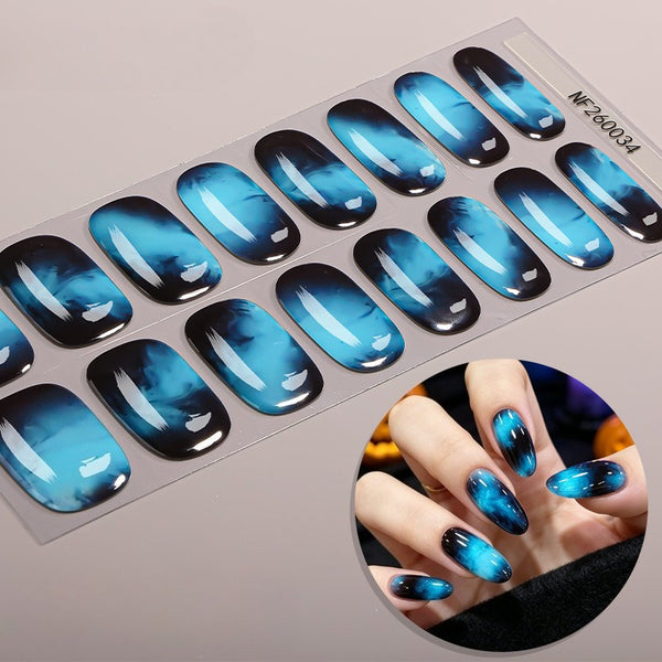 Halloween luminous semi-curable gel manicure sticker