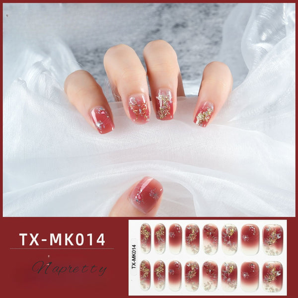 Bronzing butterfly no-bake nail sticker