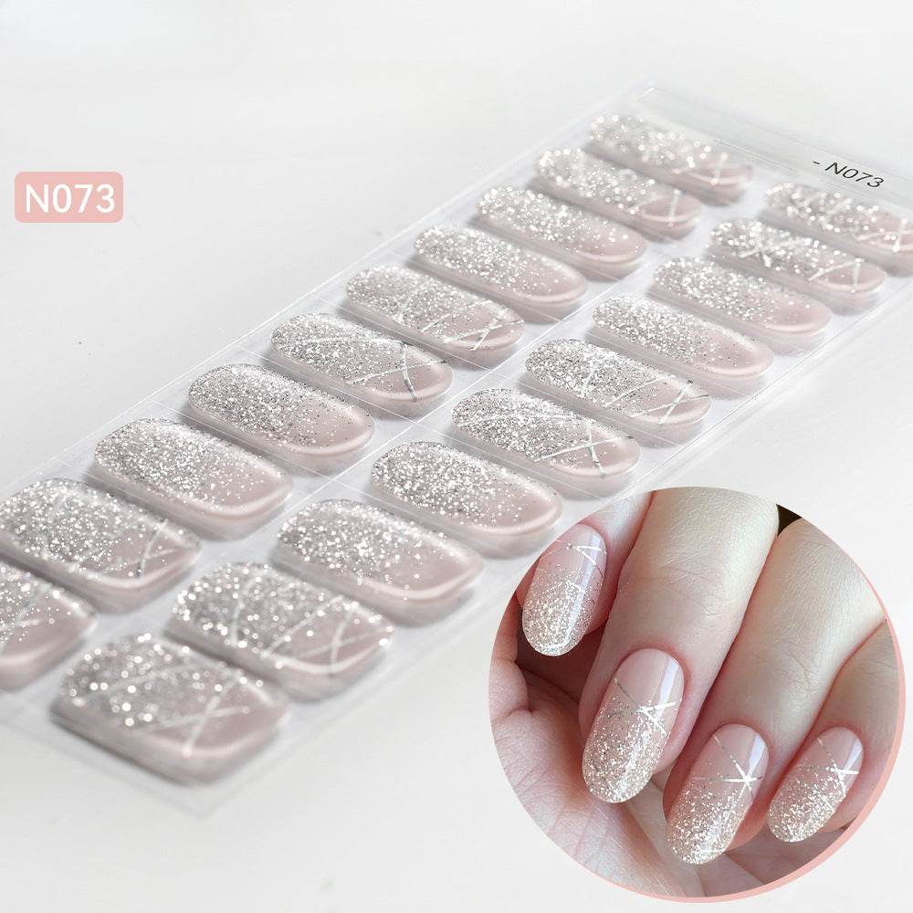 Semicured UV gel nail sticker kit