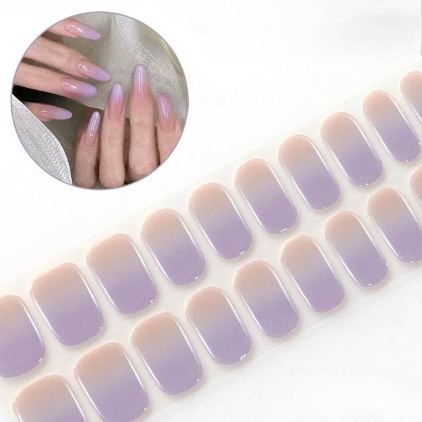 Ombre semi-curing nail sticker