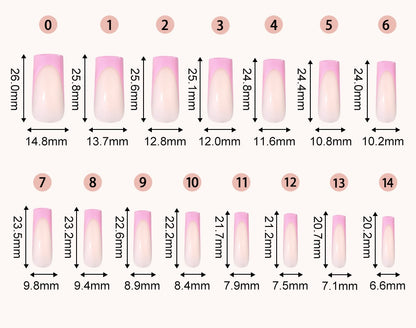 Five-color square patch manicure 150 pieces