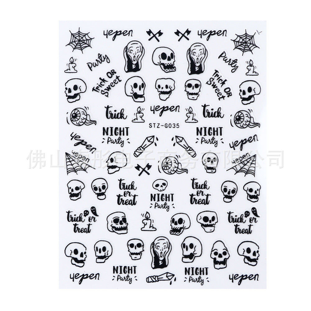 Nails Art Stickers 3D Self-Adhesive Nails Decals