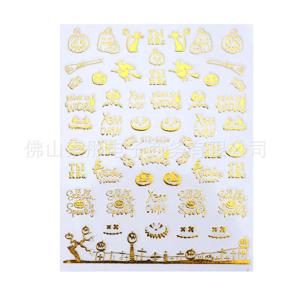 Nails Art Stickers 3D Self-Adhesive Nails Decals