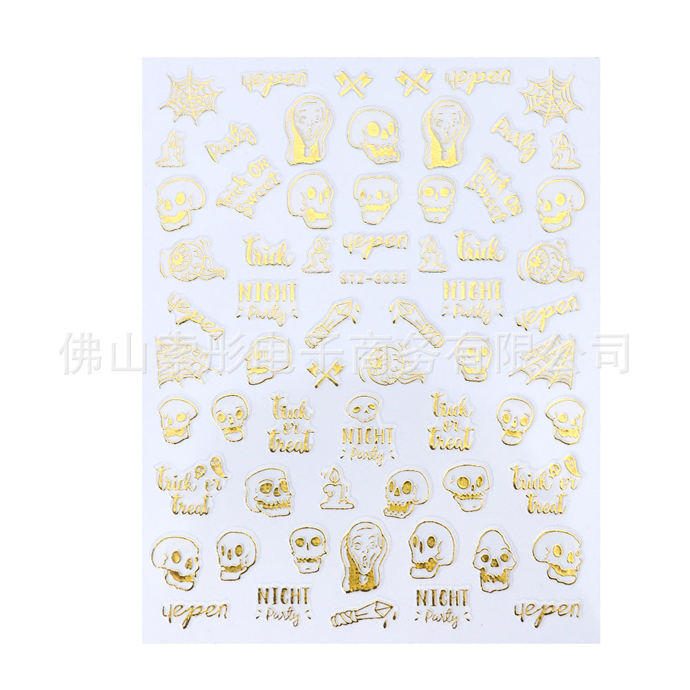 Nails Art Stickers 3D Self-Adhesive Nails Decals