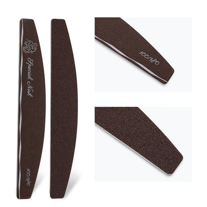 5 PCS Nail File Set - Includes Sponge File, Emery File, and Wooden File for Manicures