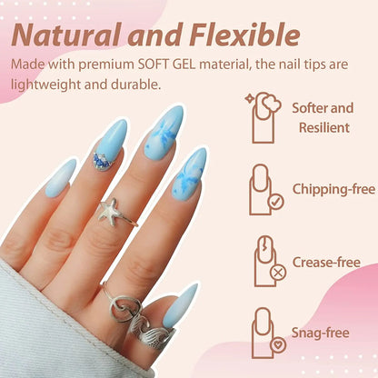 120Pcs Full Cover Press On Nail Tips