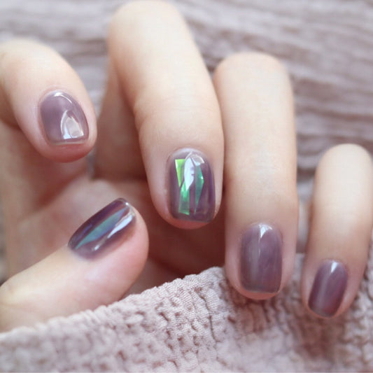 Grape purple wear manicure