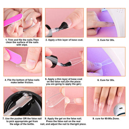 15g/8g Solid Nail Tips Gel For Press On False Nail Tips