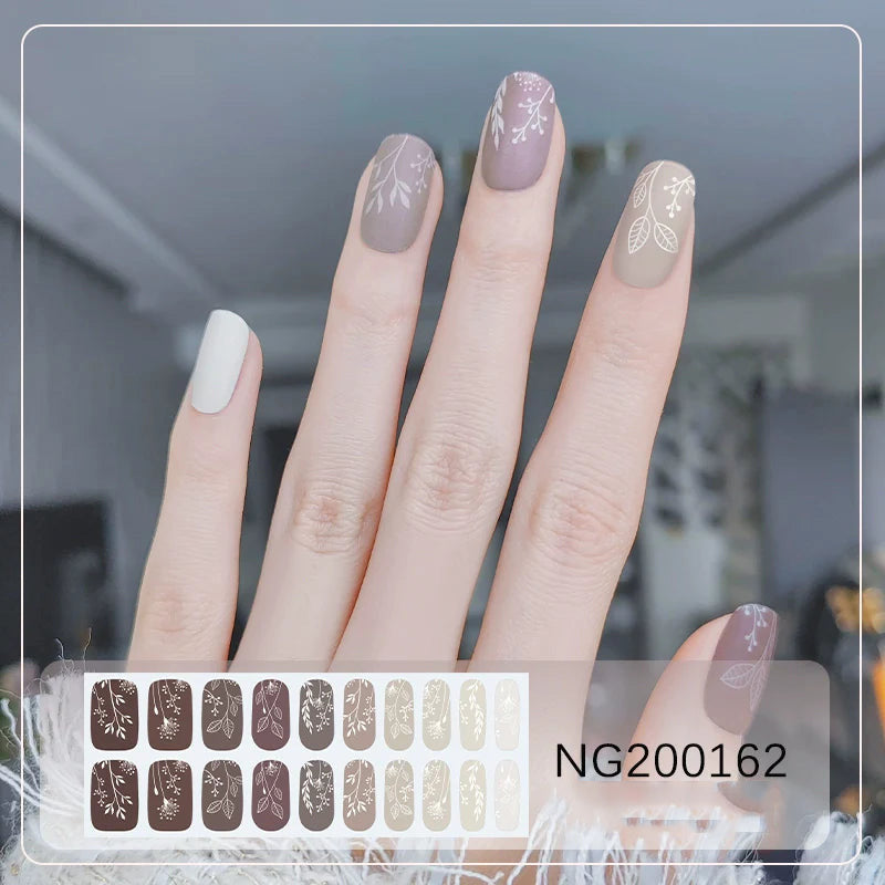 Semicured UV gel nail sticker kit NG200162