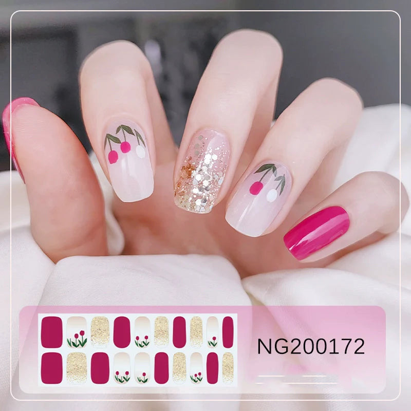 Semicured UV gel nail sticker kit NG200172