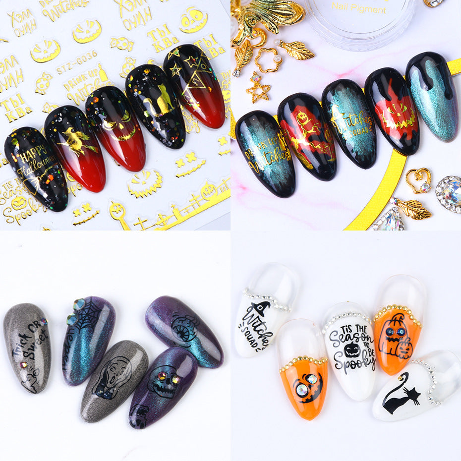 Nails Art Stickers 3D Self-Adhesive Nails Decals