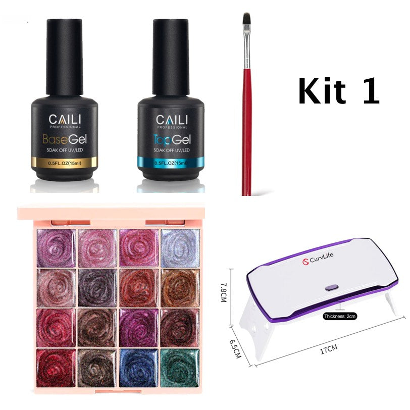 16 Colors Solid Nail Gel Set9