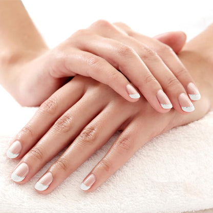 French White Edge Semi-Cured Gel Nail Wrap