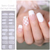 Semicured UV gel nail sticker kit