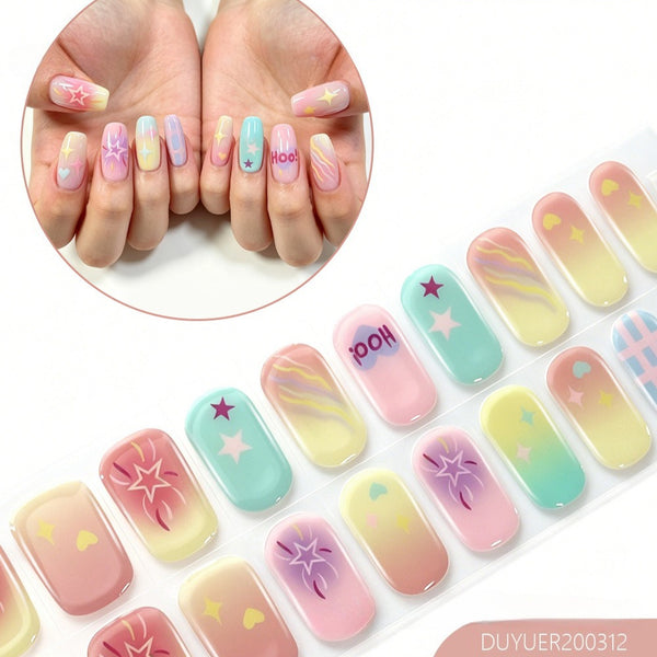 Independence Day 20 Finger Semi-Cure Gel Nail