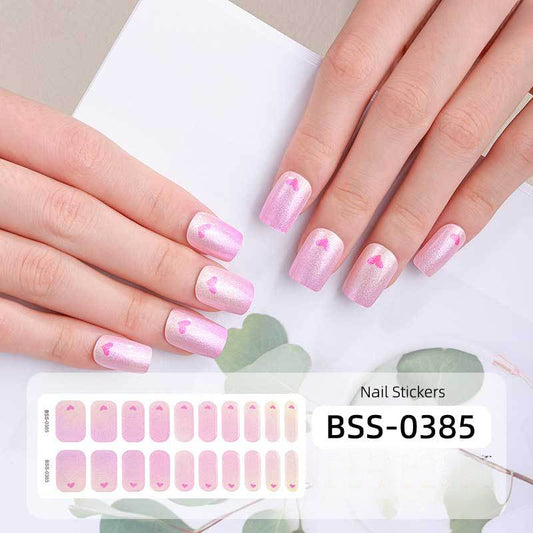 Semicured UV gel nail sticker kit BSS-0385