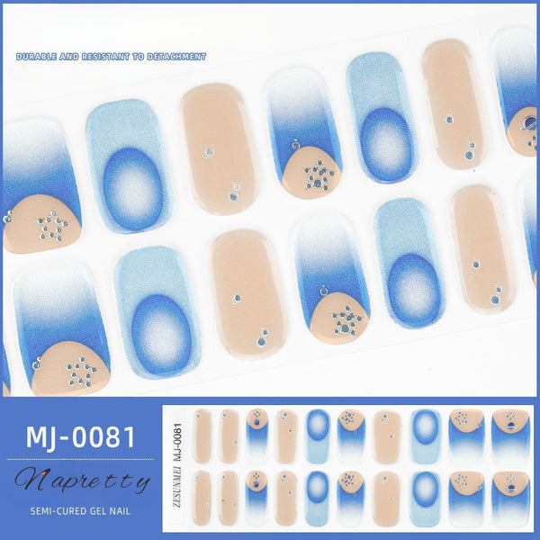 Pumpkin UV semi-cured gel manicure sticker