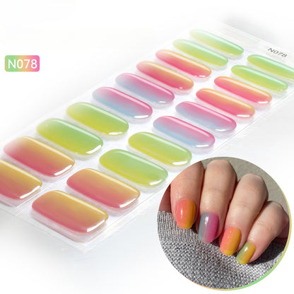 Semicured UV gel nail sticker kit