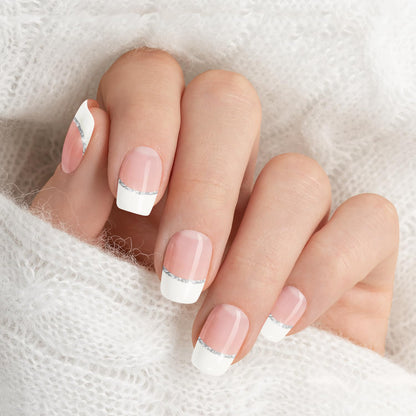 French White Edge Semi-Cured Gel Nail Wrap