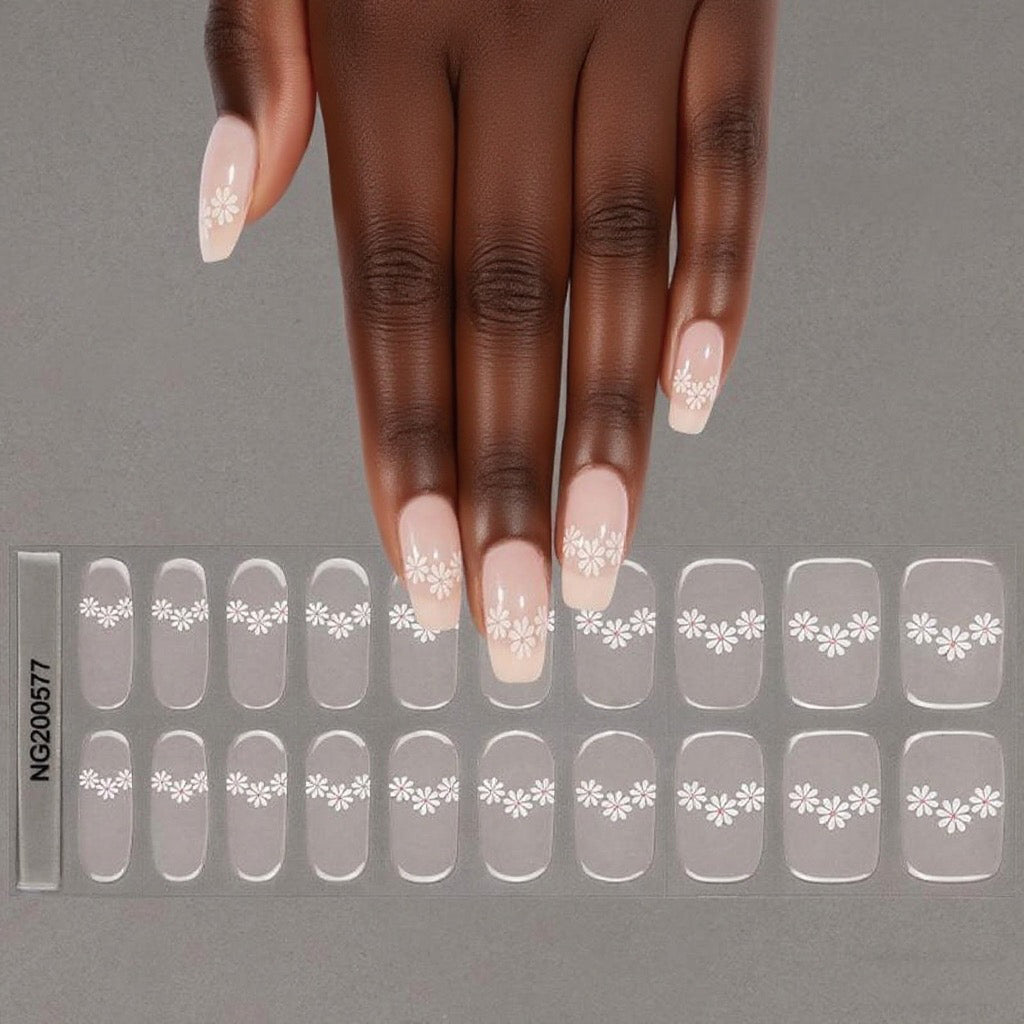 Semicured UV gel nail sticker NG200577