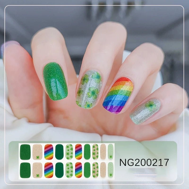 Semicured UV gel nail sticker kit NG200217