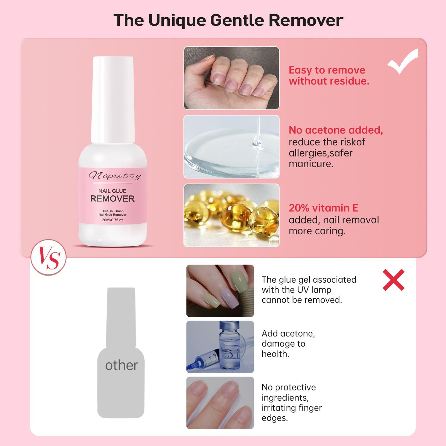 Nail Glue Remove Pen and Remove Press on Nails Glue