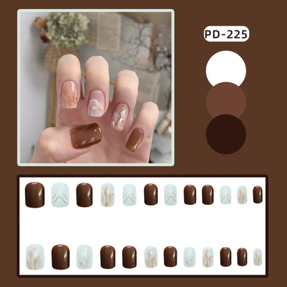 24P Cute Childlike Rainbow Fake Nails