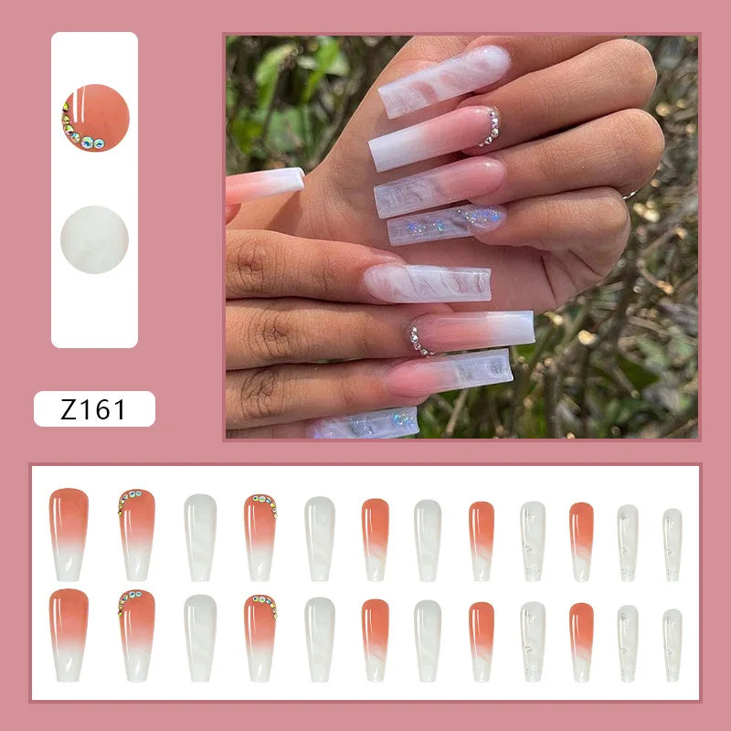 24Pcs Full Cover False Nails