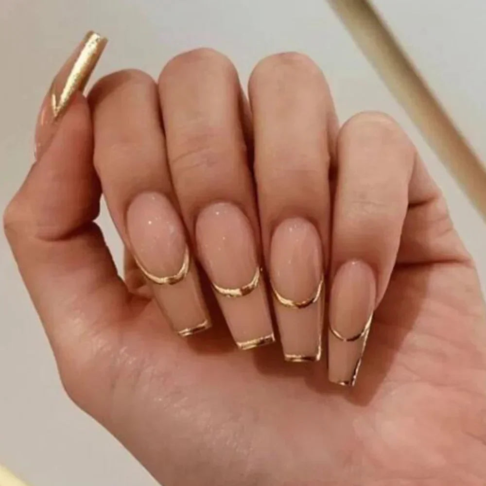 24Pcs Long Coffin False Nails