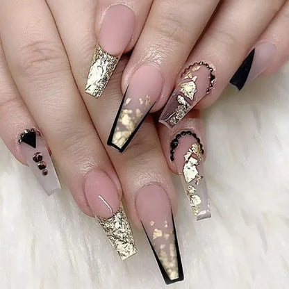 24Pcs Long Coffin False Nails