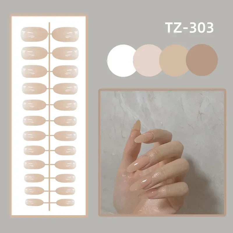 24Pcs/Set Acrylic Long Ballet Press on Nail