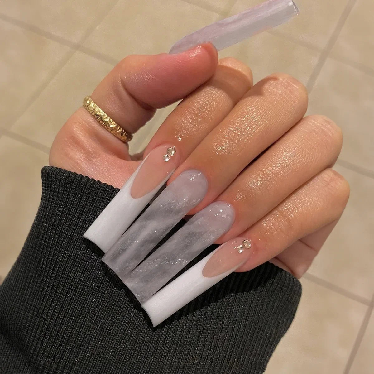 French Design Wearable Fake Nails