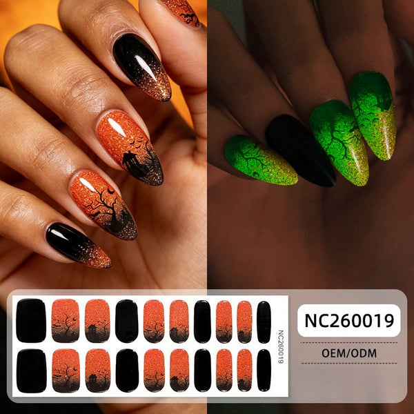 Luminous gel manicure sticker semi-cured nail sticker