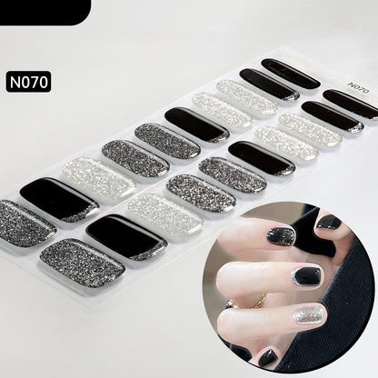 Semicured UV gel nail sticker kit