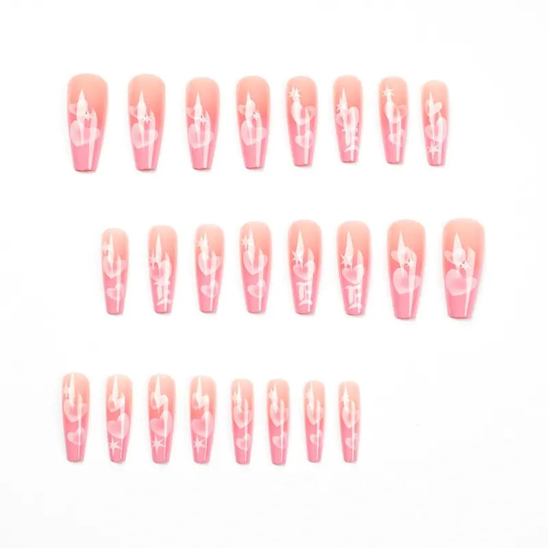 24pcs Artifical Bails With Glue Fake Nail