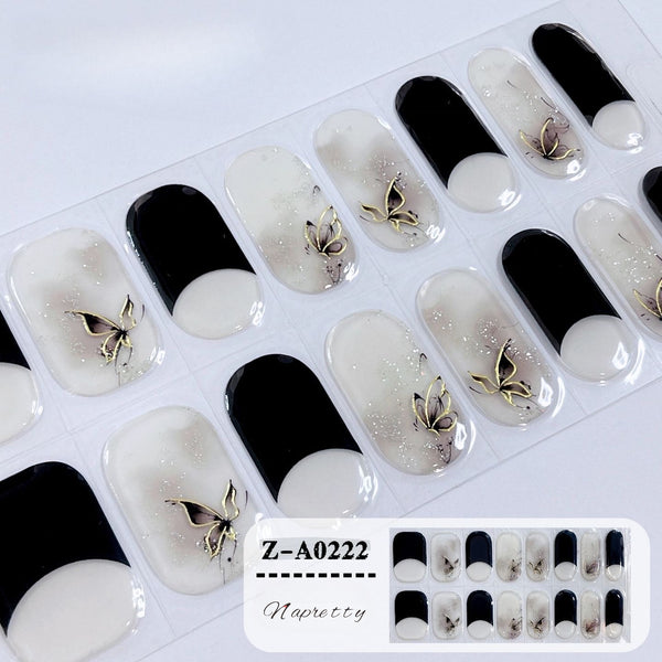 UV semicured nail stickers