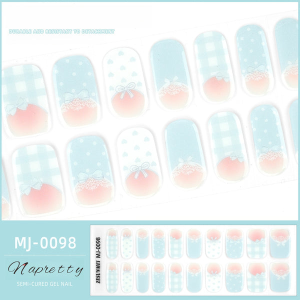 Pumpkin UV semi-cured gel manicure sticker