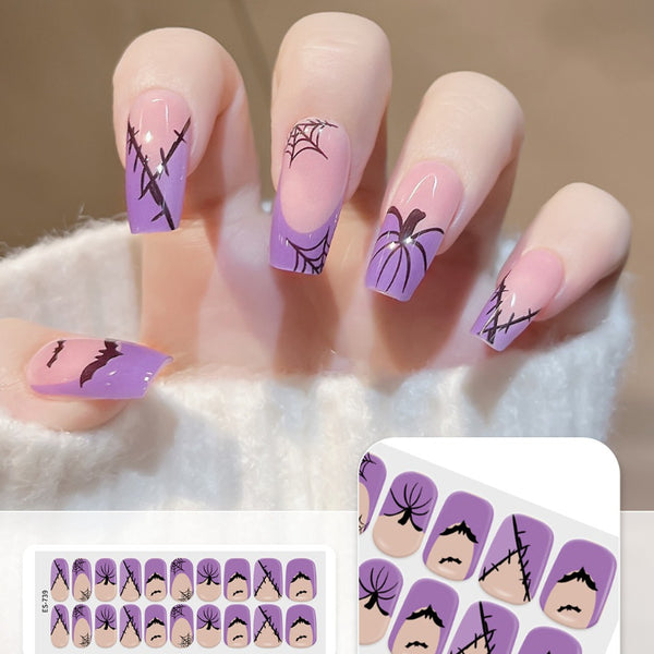 2026 New Christmas Gel Nail Sticker Lighting Harden Semi-Curing Nail Sticker