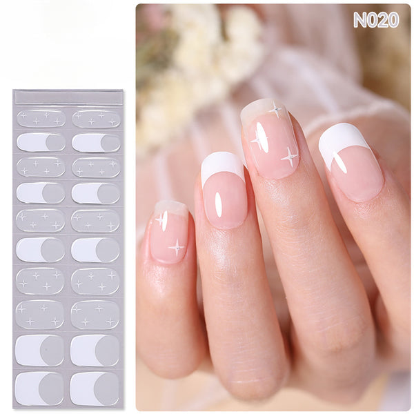Semicured UV gel nail sticker kit