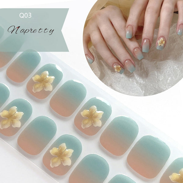 UV Free 5D Gel Nail Art Sticker Q39