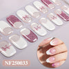 Semicured nail stickers