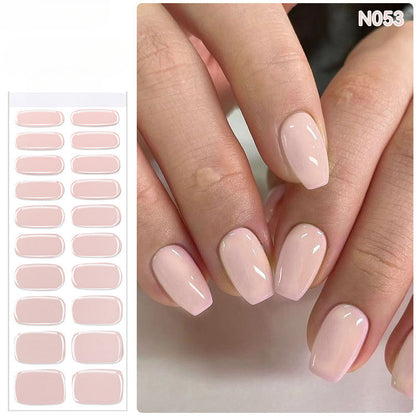 Semicured UV gel nail sticker kit N053