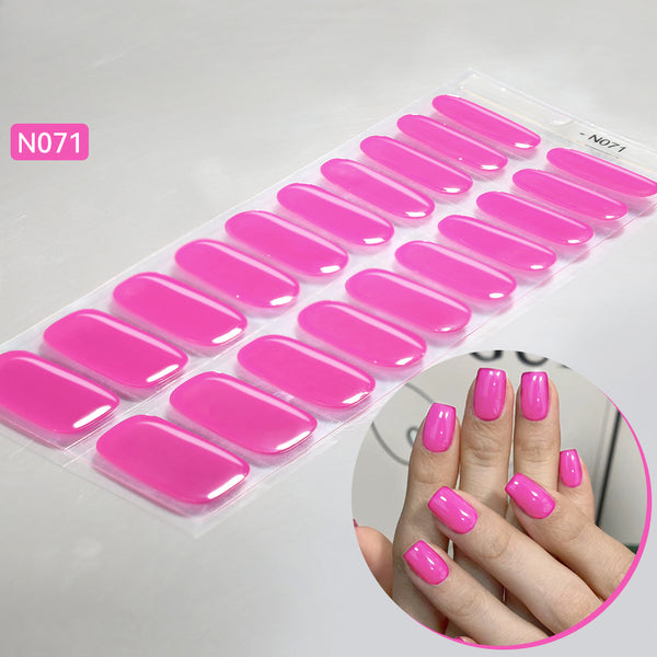 Semicured UV gel nail sticker kit