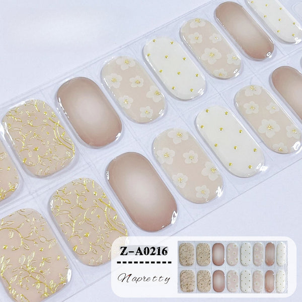 UV semicured nail stickers