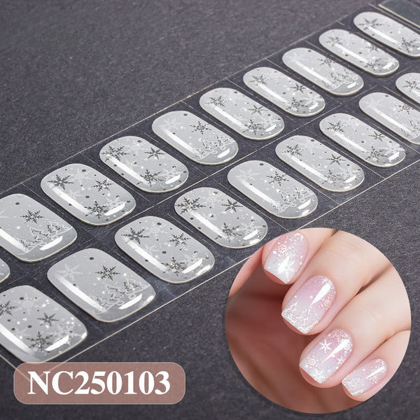 Christmas gel UV semi-cured nail sticker