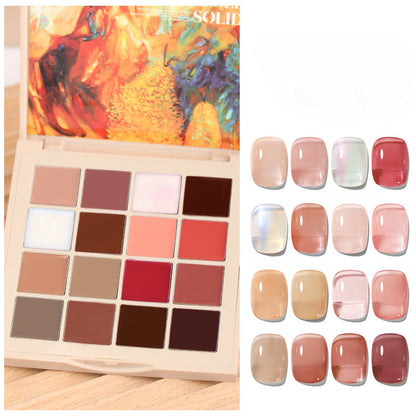 16 Colors Solid Nail Gel Set8