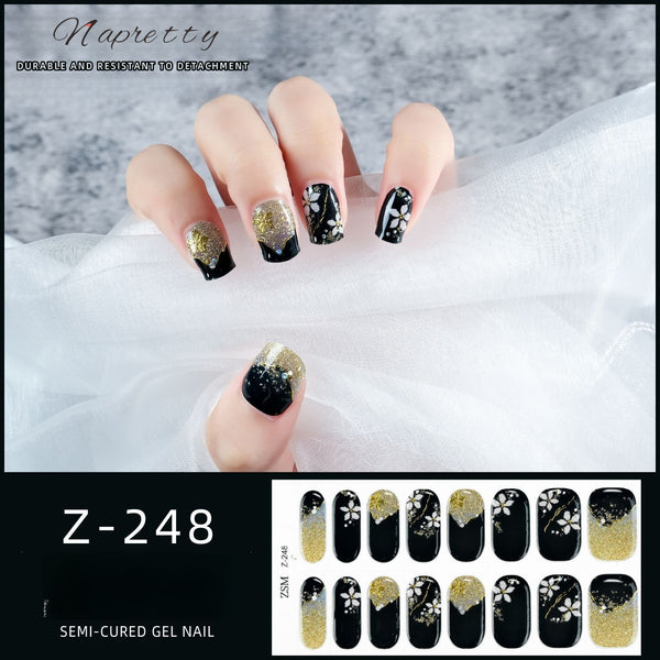 UV gel manicure sticker semi-curing